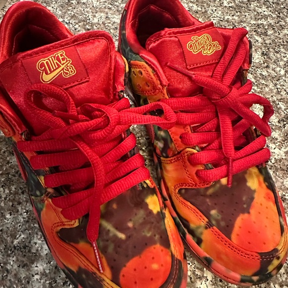 The Wizard of Oz x Nike Dunk Low SB 'Poppy Field' Sz 6 - worn once! - Picture 4 of 7